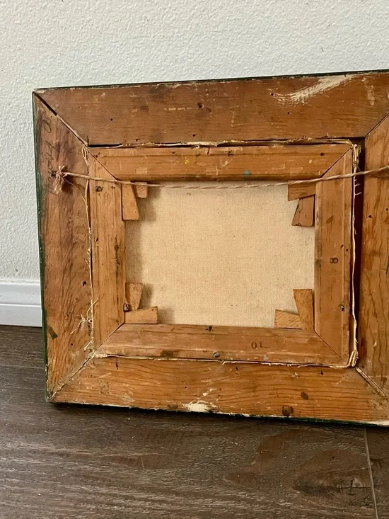 Vintage Original Oil Painting Of A City Landscape Signed “Donley” Wooden Frame - Picture 10 of 15